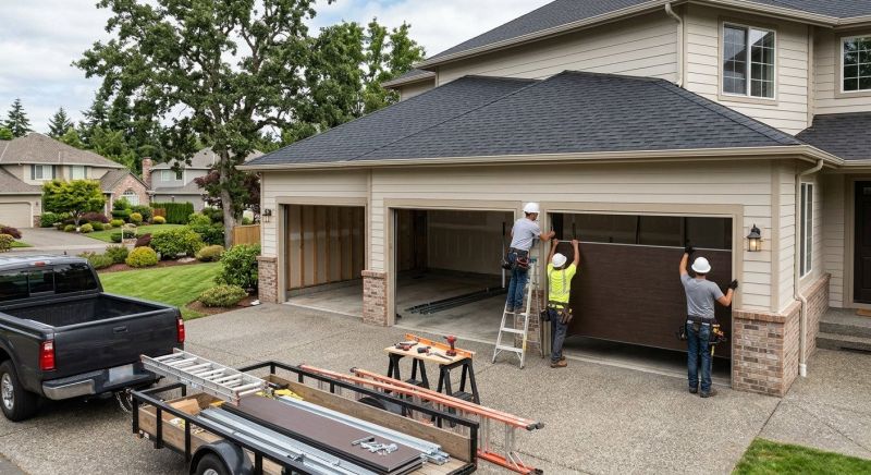 Four Car Garage Installation in Conroe, TX