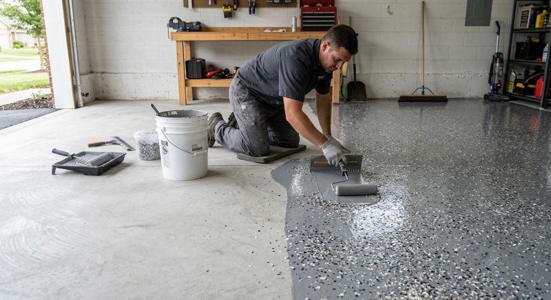 Garage Floor Staining in Greensboro, NC