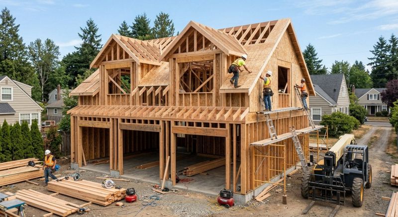 Two Story Garage Construction in Summerville, SC